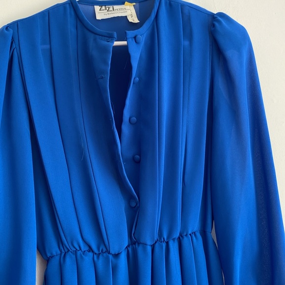 ZiZi petites Vintage blue dress - Picture 11 of 11